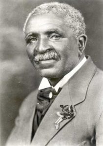 Schwarz-weiß Porträt von George W. Carver